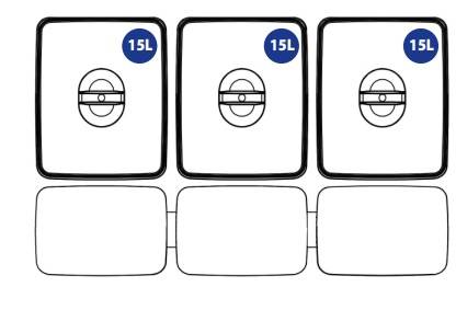 KOSZ  SEGREGACJA  *IQL*  80 - 3 wiadra, ANTRACYT