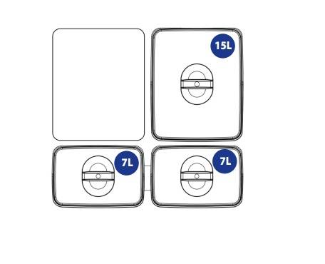 KOSZ  SEGREGACJA  *IQL*  60 - 3 wiadra, SZARY