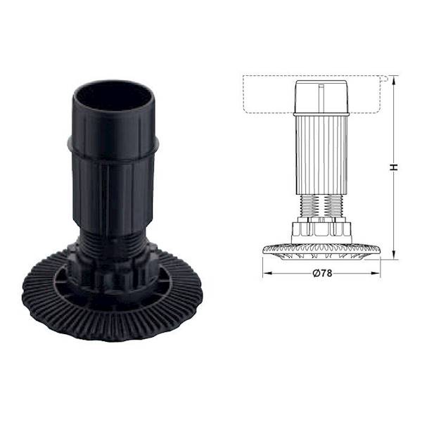 Nóżka AXILO słupek nogi H-60  53-80 Hafele