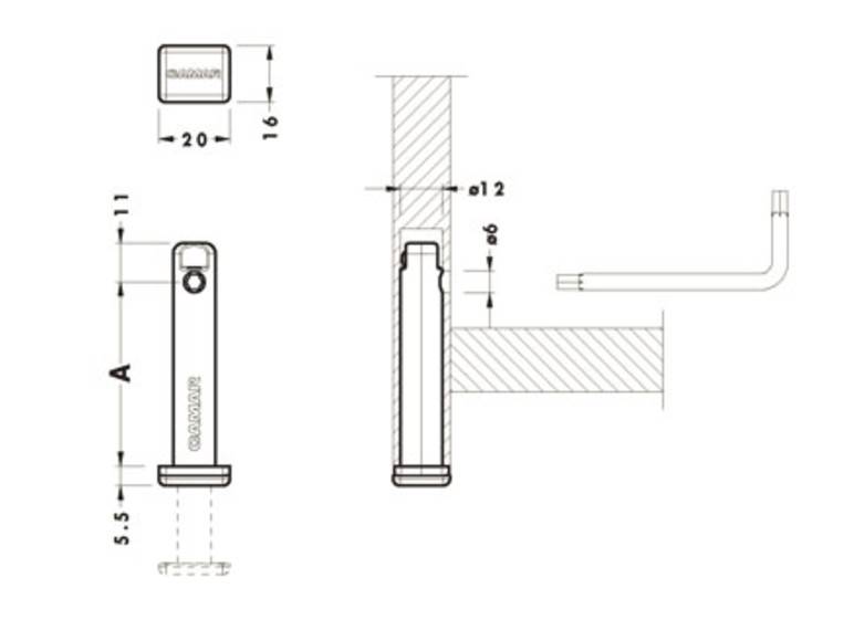STOPKA NIEWID. 18mm - REGULATOR h-52mm CAMAR