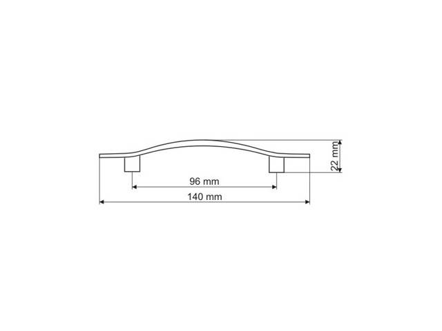 Uchwyt meblowy UN-06 roz. 96 ALU