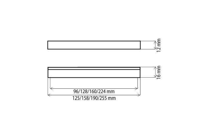 Uchwyt meblowy UA02 roz. 320 ALU