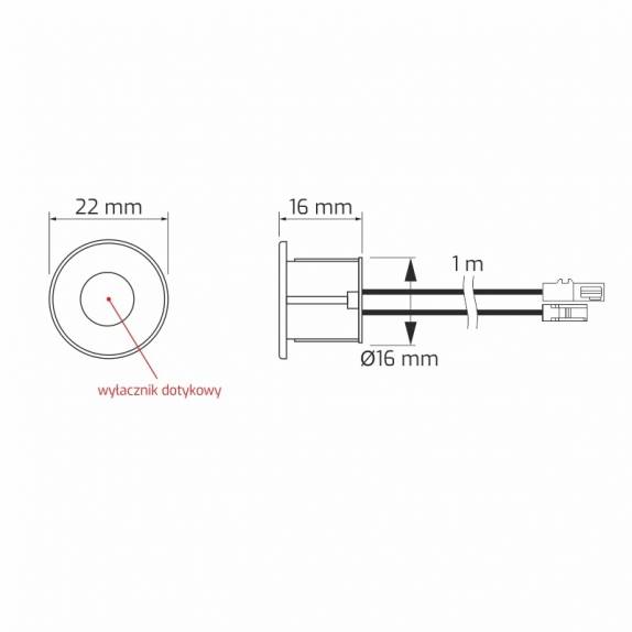 Włącznik sensorowy Biały 12V/36W