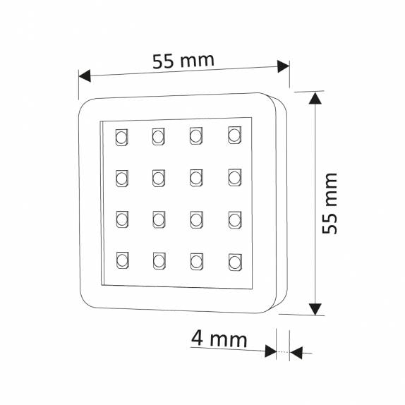 SQUERE 2 oprawa LED 1,5 W B. Ciepła