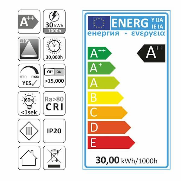 Taśma LED Premium 30W bez żelu IP 20 B. Ciepły