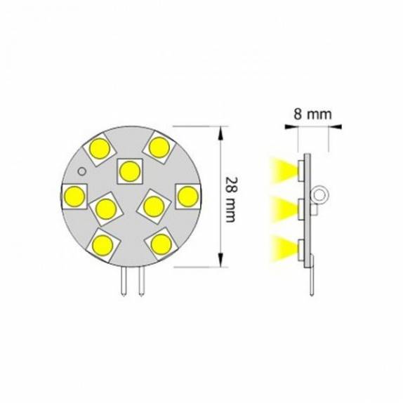 Żarówka, sztyft G4 led biała zimna