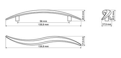 Uchwyt meblowy DE1206 roz 96 mm