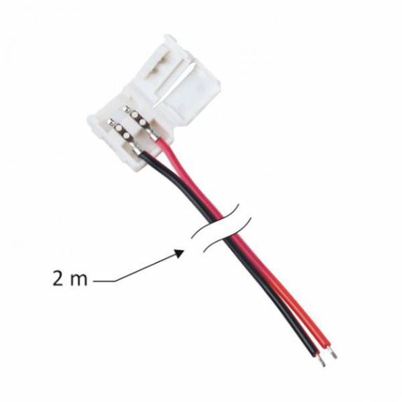 Przewód montażowy do taśm LED 8mm 2m Zapinka