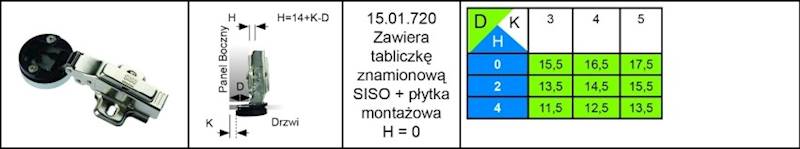 Zawias do szkła nakładany z domykaczem
