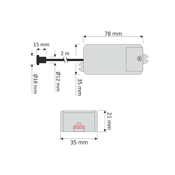 Wyłącznik zbliżeniowy bistabilny IR K1 500 W