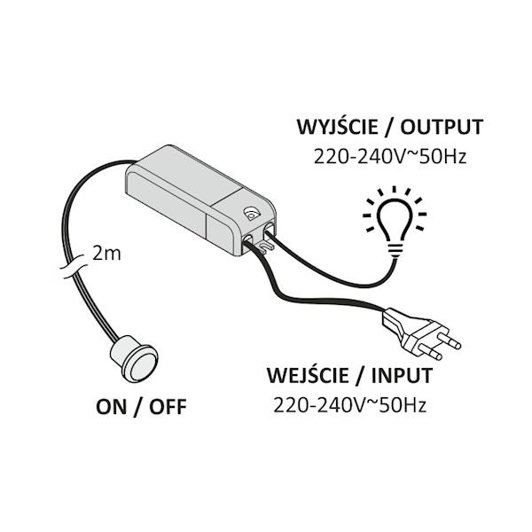 Wyłącznik zbliżeniowy do szafy IR K2 500W