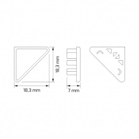 Zaślepka do profila alu LED CORNER 