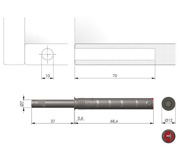 IT K-PUSH TECH z magnesem BIAŁY - STRONG