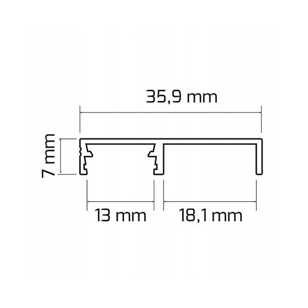 Profil aluminiowy FLOOR LINE 2 m  