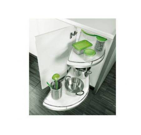 Półka naroża Nerka  600 / 1200 z dociągiem LEWA