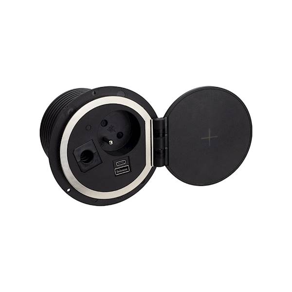 SAMBO BOX USB gniazdo meblowe z ład. indukcyjną