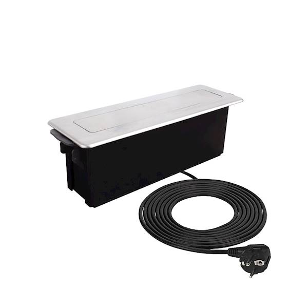 HOP BOX wpuszczane gniazdo meblowe z USB