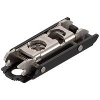 CLIP prowadnik, prosty, 0 mm, Stal    CZARNY