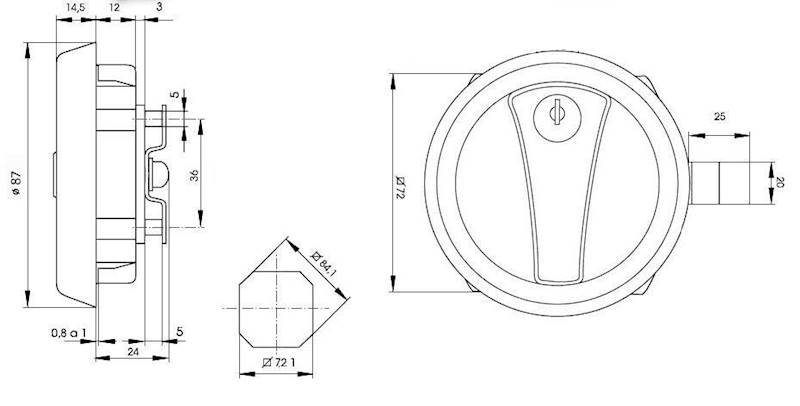 Zamek metal X8813