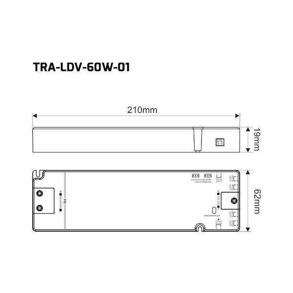 Zasilacz SMART LED DRIVER do LED, 60W, 12V DC 