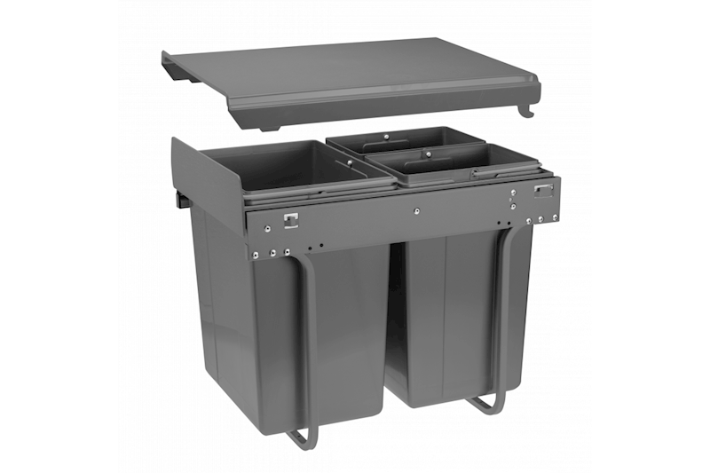 Pojemnik na odpady 400, 20L+2x10L, antracyt