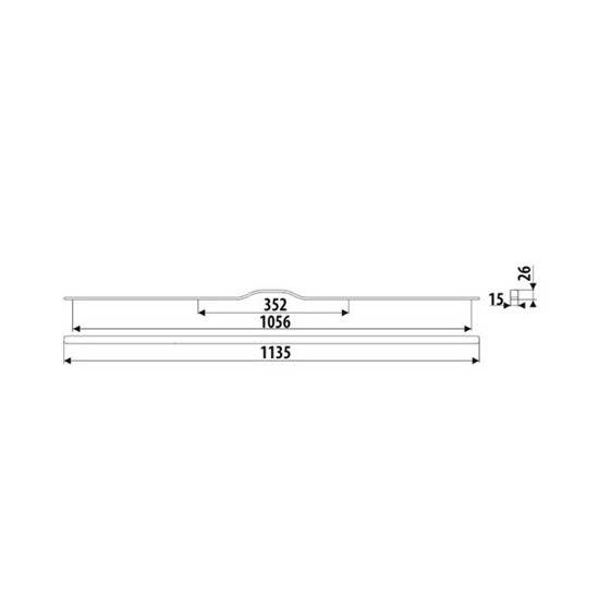 Uchwyt meblowy UA130 - czarny strukturalny L-1135
