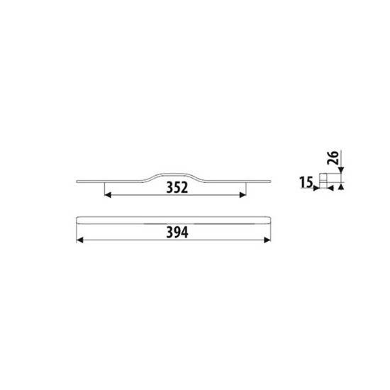 Uchwyt meblowy UA130 - czarny strukturalny L-394