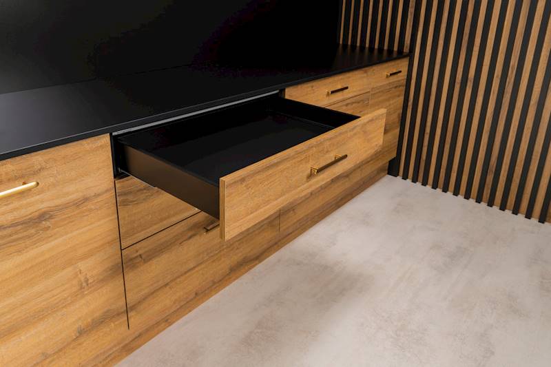 SZUFLADA MATRIX S SLIM NISKA H84 Czarna 550 