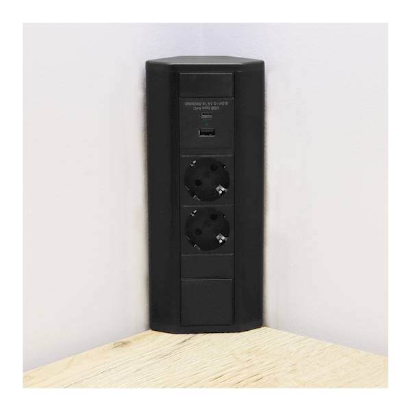 CORNER BOX USB czarny 