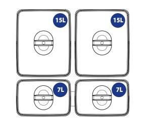 KOSZ  SEGREGACJA  *IQL*  60 - 4 wiadra, SZARY