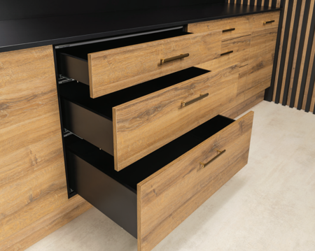 Szuflada Matrix S SLIM H84  Czarna L-270