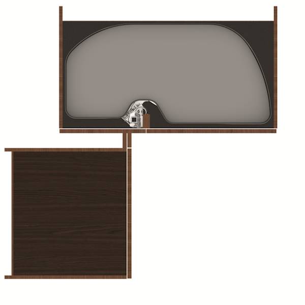 Półka narożna Trigon Front 500 mm Biała