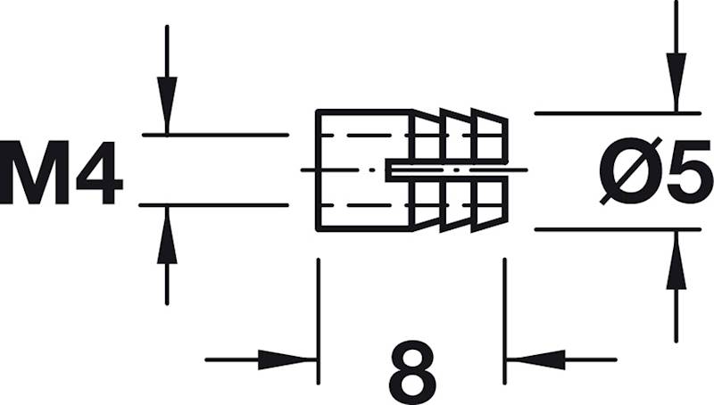 Mufa wbijana M4x5,2x8