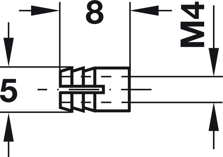 Mufa wbijana M4x5,2x8