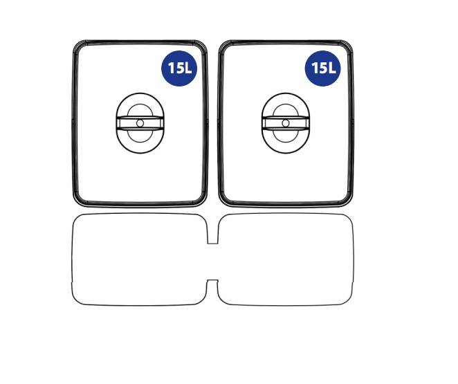 KOSZ  SEGREGACJA  *IQL*  60 - 2 wiadra, SZARY