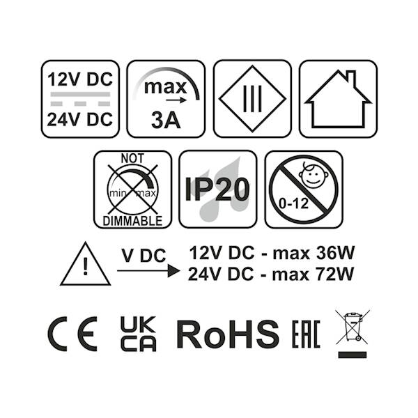 Wyłącznik IR INTRA 12V DC / 24V DC Biały