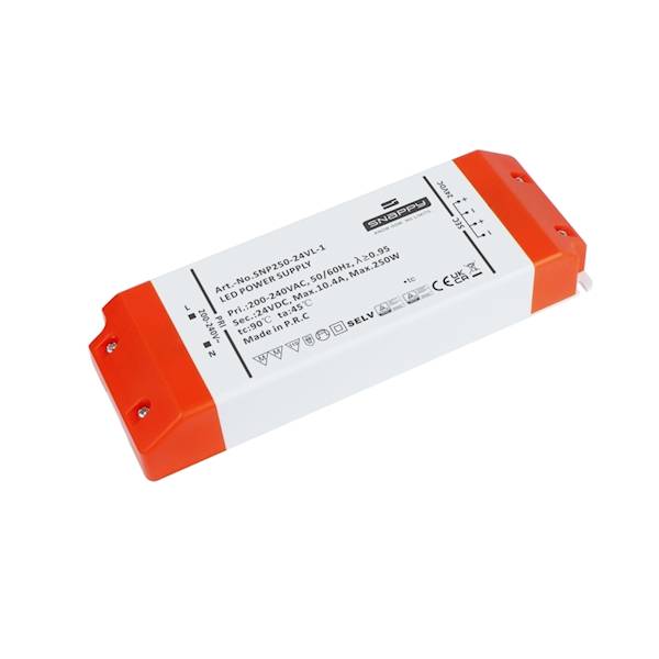 Zasilacz SLIM do LED 250W, 24VDC, BEZ PRZEWODÓW