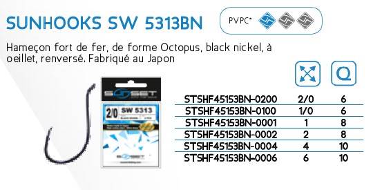 Haczyki SUNHOOKS SW 5313BN