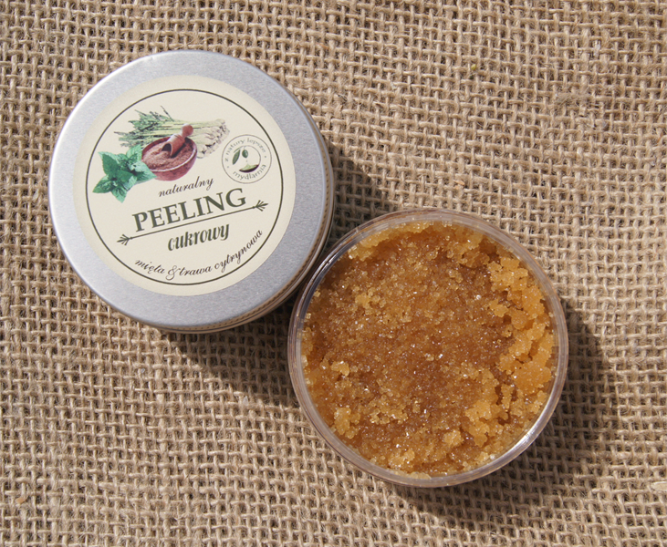 PEELING CUKROWY mięta  &  trawa cytrynowa
