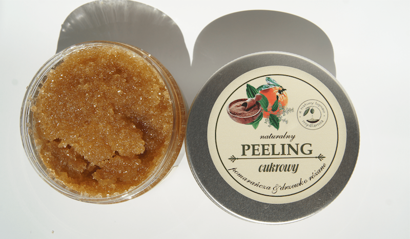 PEELING CUKROWY  pomarańcza  &  drzewko różane
