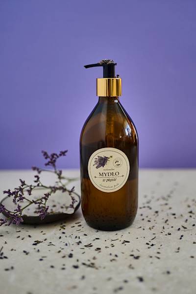 NATURALNE MYDŁO W PŁYNIE - lawendowe pola 500ml
