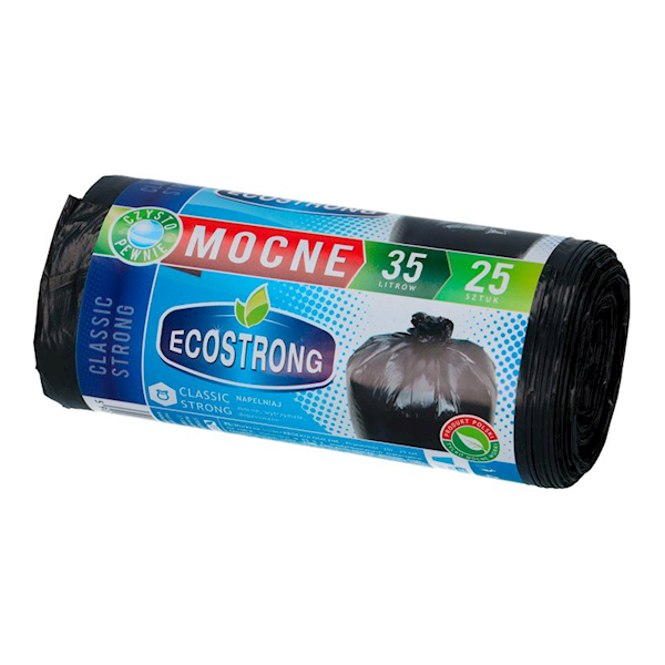 Worki 50x60 25 szt. czarne LDPE (35L)