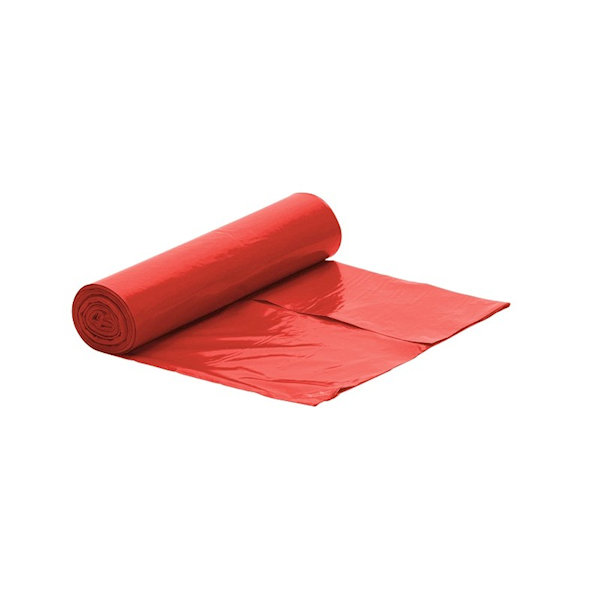 Worki LDPE 50*60 a`25 czerwone (30L)