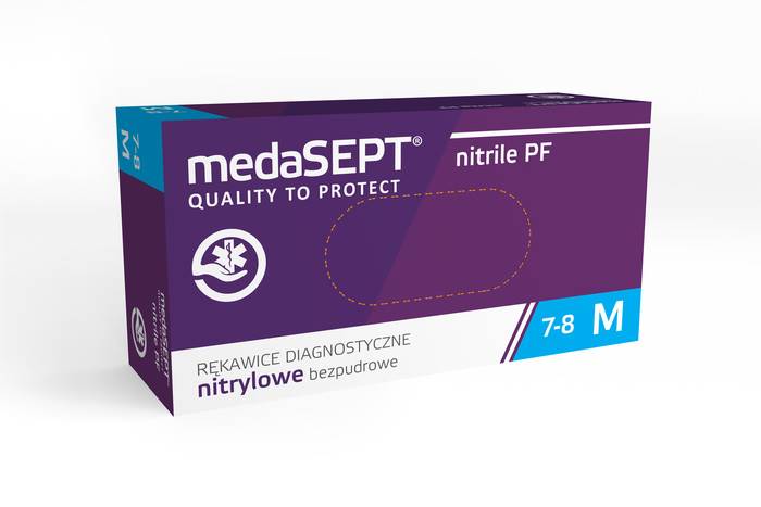 Rękawice bezp. nitrylowe L 100 szt.