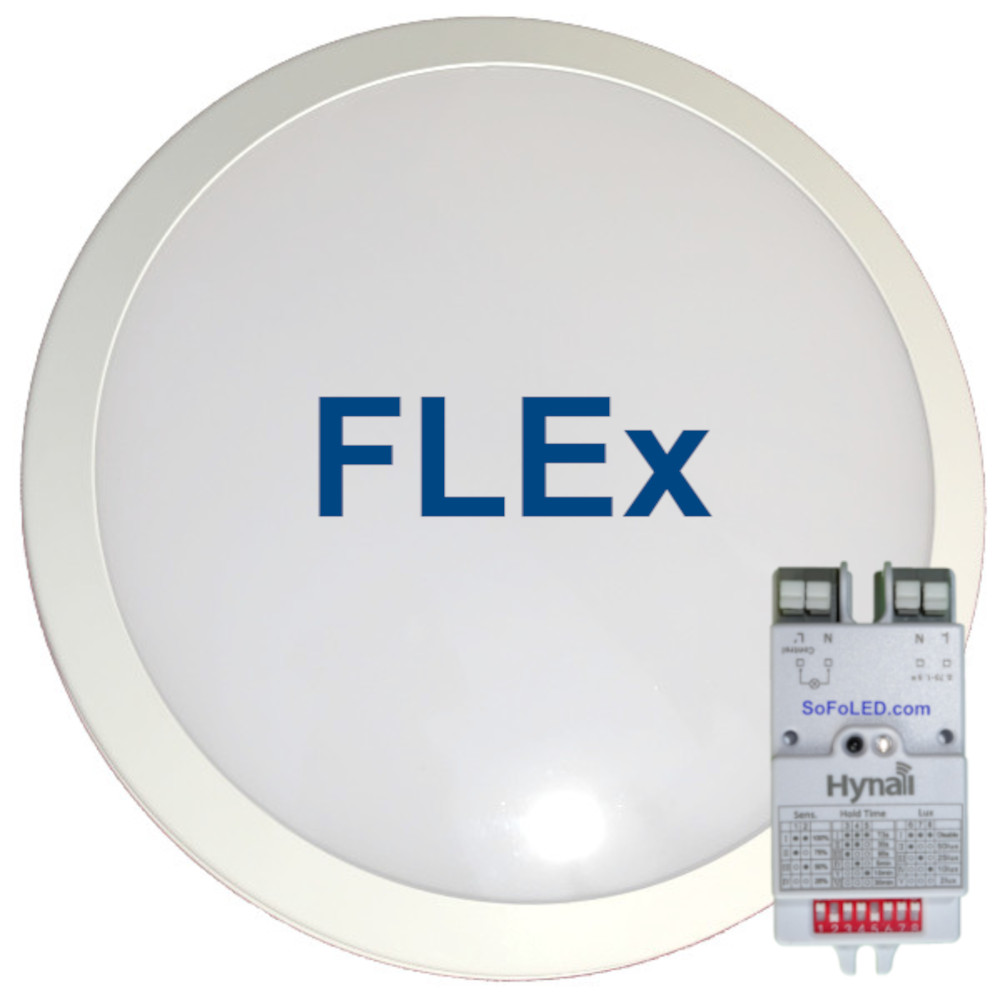 Poklecamy!!! Plafony FLEX, wytrzymałe (IK10), o kilku mocach światła (4w1 - 14W / 16W / 18W / 20W),