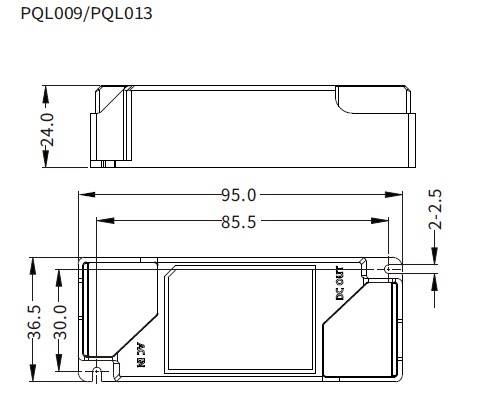 BK-PQL013-B0350A zasilacz stałoprądowy zewnętrzny 14W, 350mA, 28-40VDC
