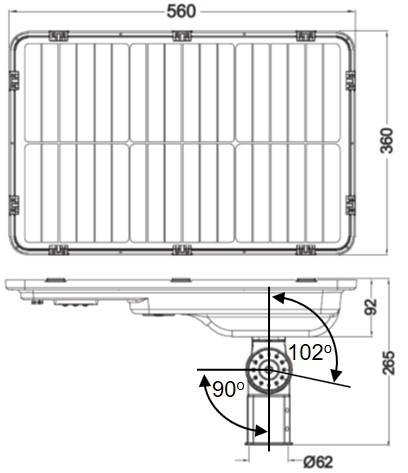 SOLar-HybrideAC230-JH-30W-4K0-TII Lampa uliczna SOLarna/AC230
