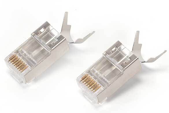 Wtyk RJ45 kat6 kat7 pass through ekran ext.