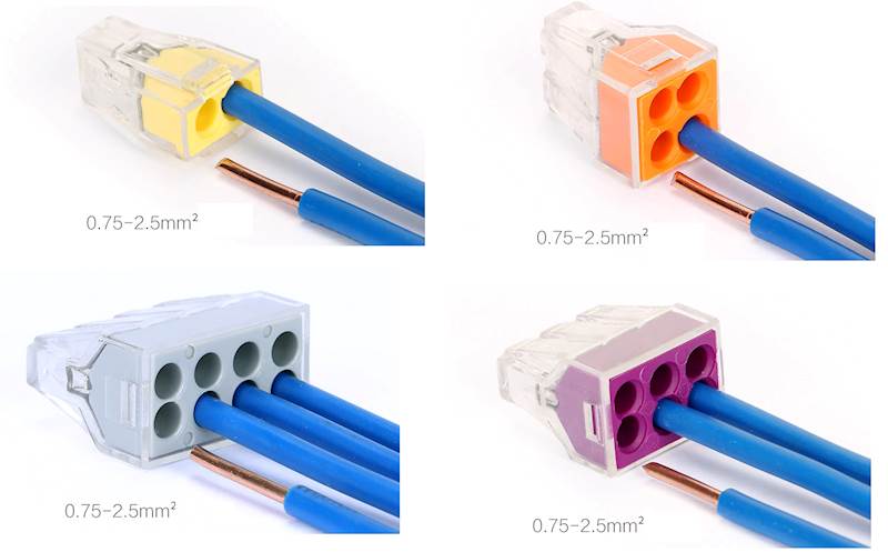 Zestaw szybkozłączy elektrycznych 40 sztuk