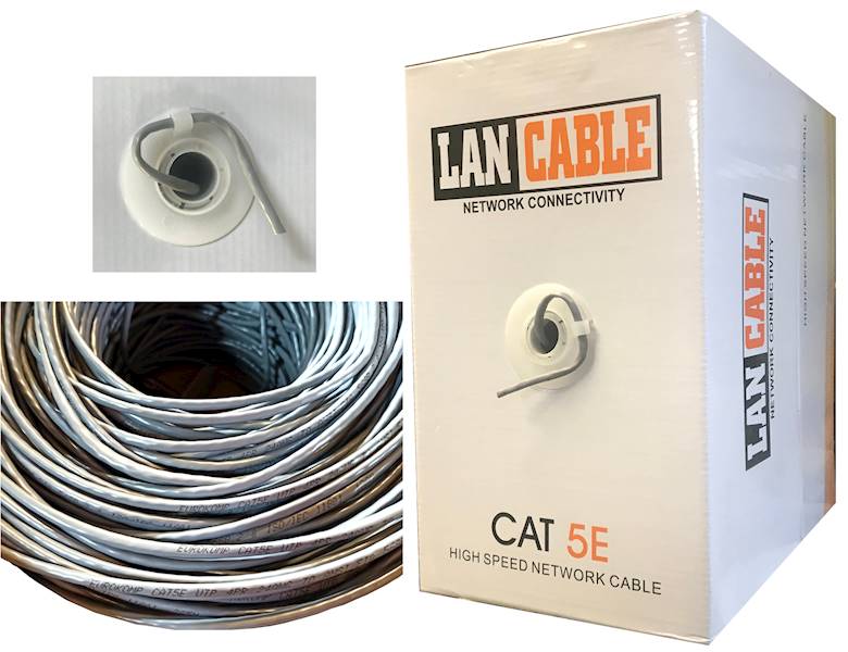 Kabel skrętka UTP CCA szara kat5e